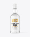 Clear Glass Vodka Bottle Mockup