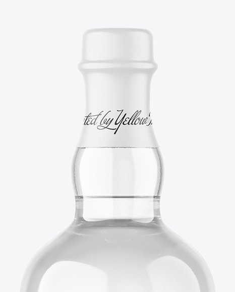 Clear Glass Vodka Bottle Mockup