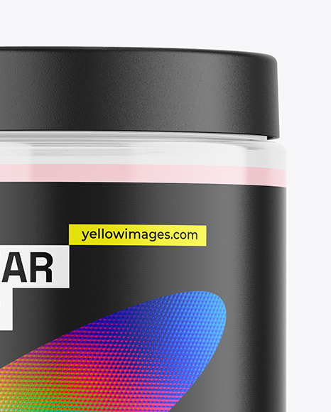 300ml Clear Cosmetic Cream Jar Mockup