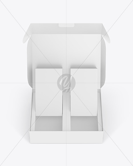 Matte Paper Box With Tea Boxes Mockup