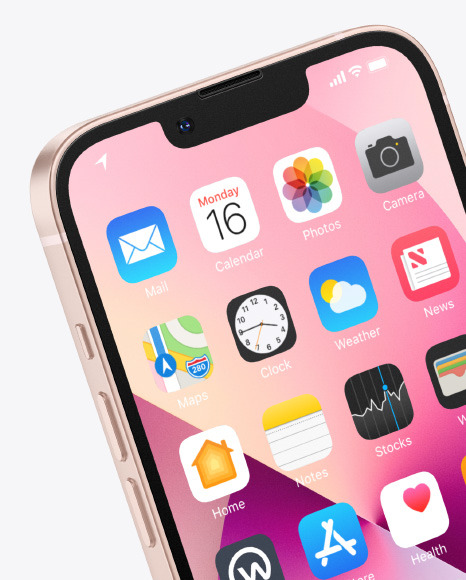 Apple iPhone 13 Pink Mockup