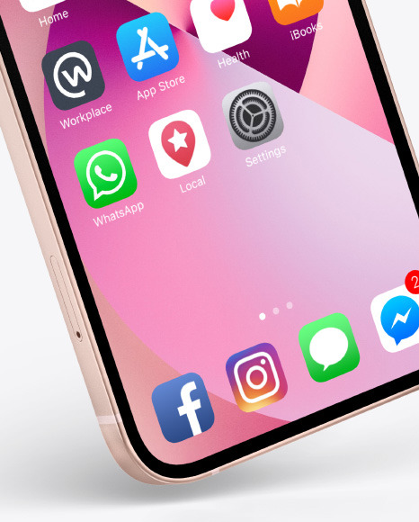 Apple iPhone 13 Pink Mockup