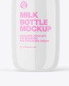 Glossy Plastic Milk Bottle Mockup