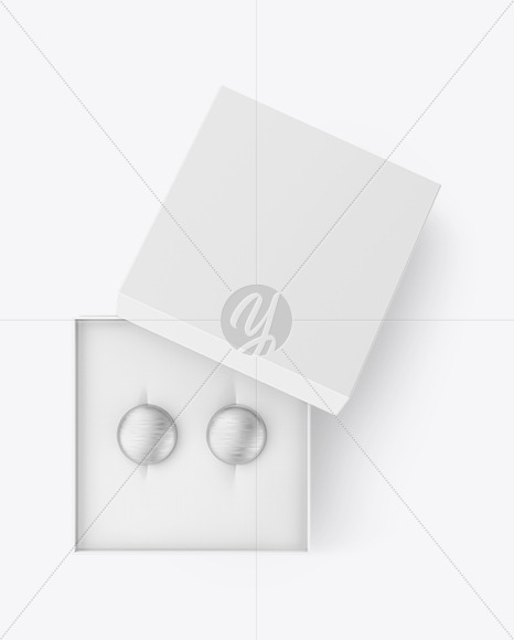 Jewelry Earrings in a Box Mockup