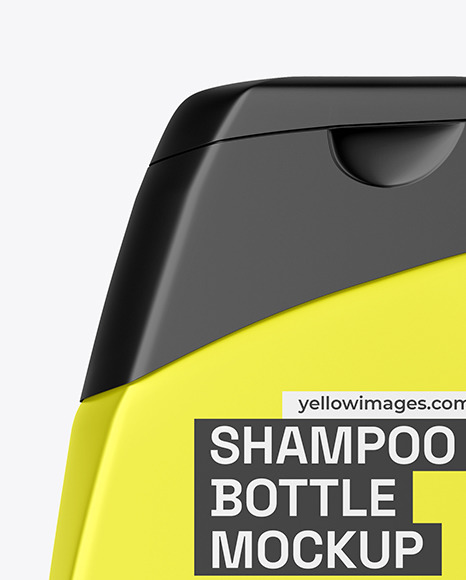 Metallized Shampoo Bottle Mockup - Free Download Images High Quality