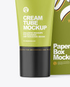 Matte Cosmetic Tube with Box Mockup