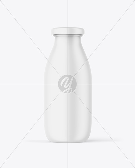 Matte Plastic Milk Bottle Mockup