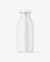 Matte Plastic Milk Bottle Mockup