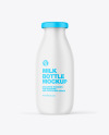 Matte Plastic Milk Bottle Mockup