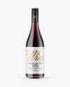 Clear Glass Red Wine Bottle Mockup