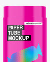 Glossy Opened Paper Tube Mockup