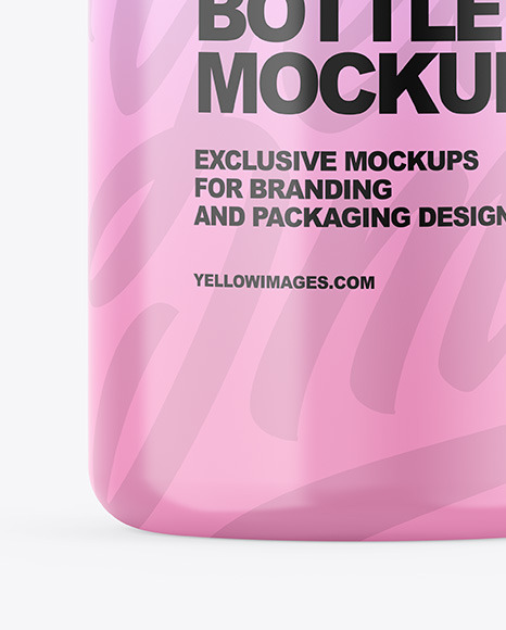 Glossy Bottle Mockup