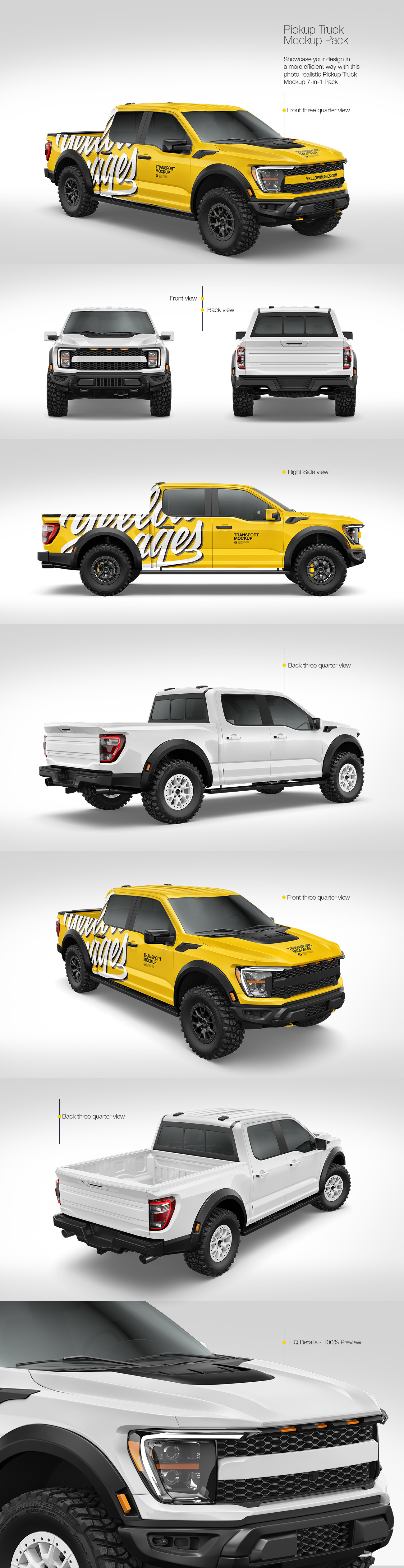 Pickup Truck Mockup Pack Pickup Truck Mockup Pack