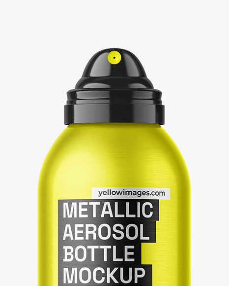 300ml Metallic Aerosol Bottle Mockup