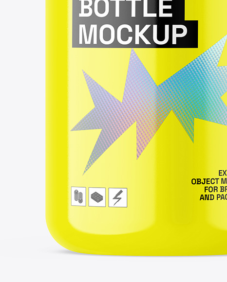 Glossy Pump Bottle w/ Wooden Ring Mockup Glossy Pump Bottle w/ Wooden Ring Mockup