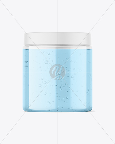 250ml Clear Cosmetic Gel Jar Mockup