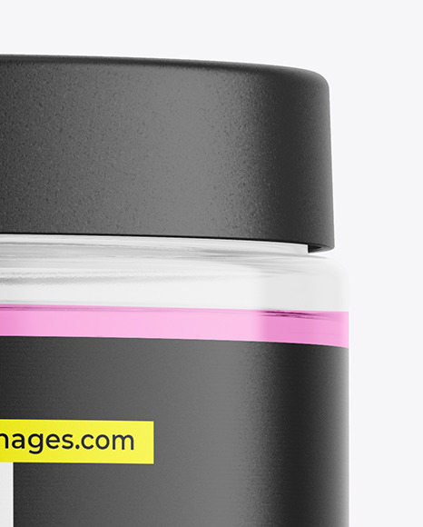 250ml Clear Cosmetic Gel Jar Mockup