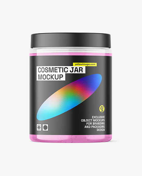 300ml Clear Cosmetic Gel Jar Mockup - Get+Clear+Cosmetic+Jar+Mockup+Png+Psd+Mockups