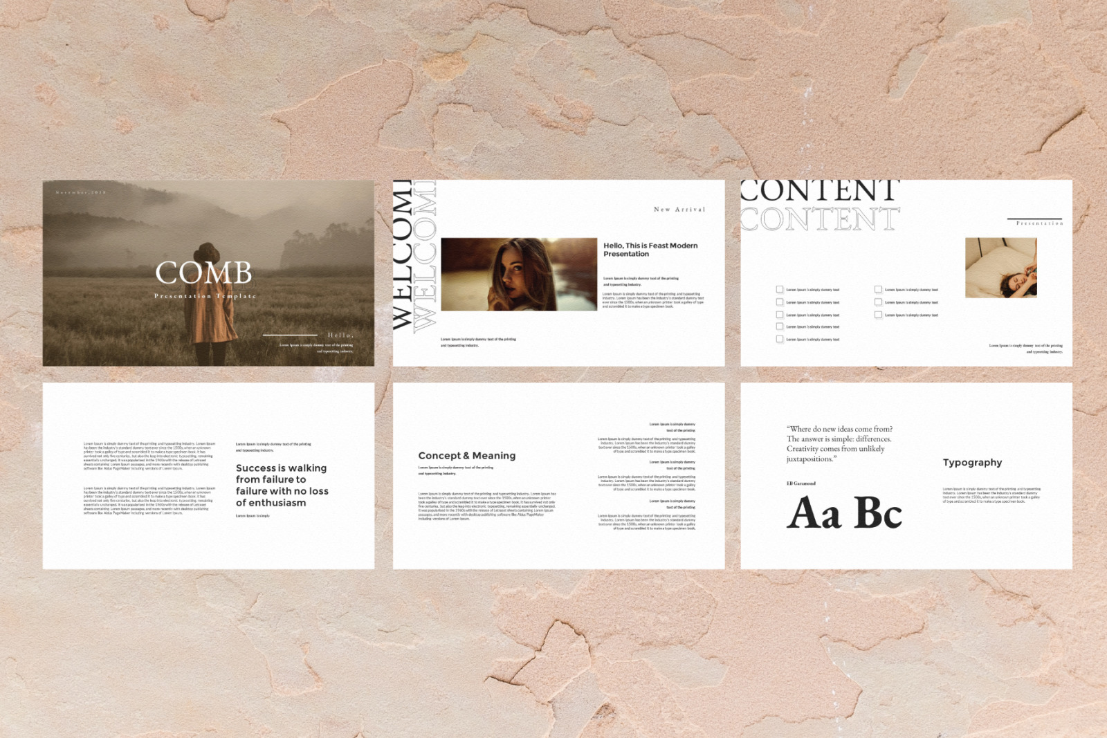 Comb Powerpoint Template