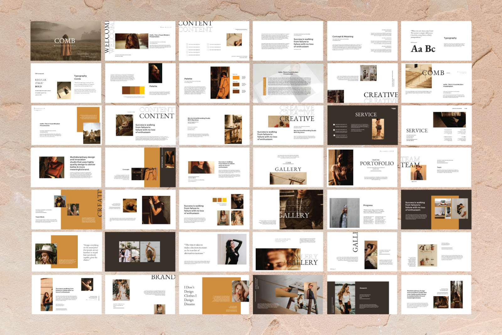 Comb Powerpoint Template