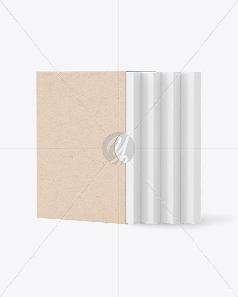 Set of Books in a Kraft Paper Box Mockup