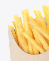 Kraft Paper Medium Size Packaging w/ French Fries Mockup