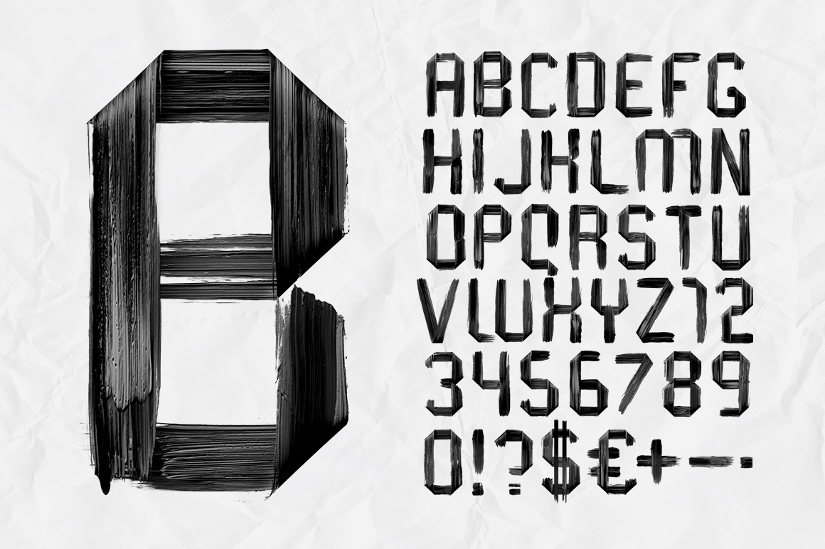 Black Paint Brush Font