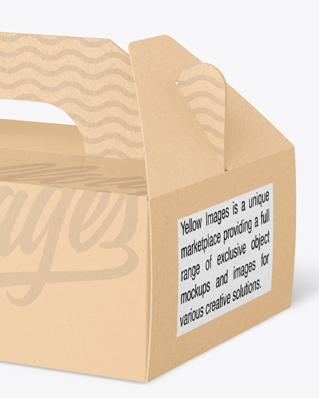 Kraft Box w/ Handle Mockup