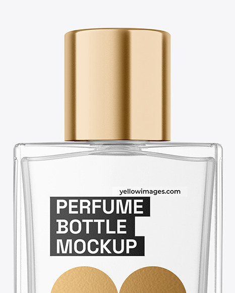 Clear Glass Perfume Bottle Mockup