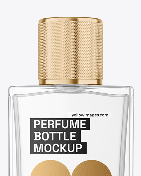 Clear Glass Perfume Bottle Mockup