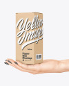 Paper Box in a Hand Mockup