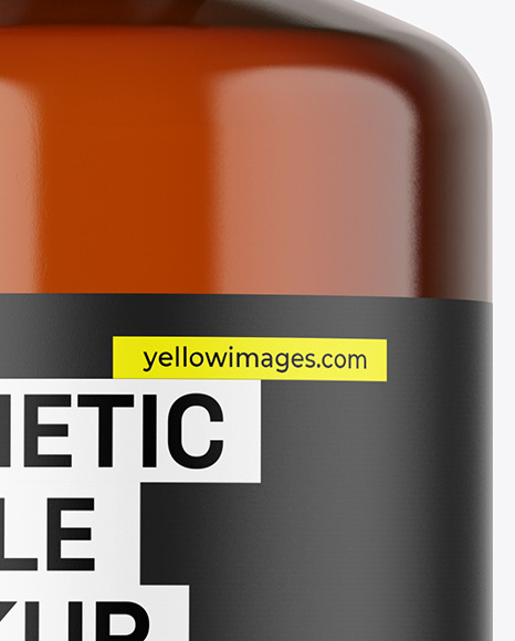 Amber Cosmetic Bottle Mockup Amber Cosmetic Bottle Mockup