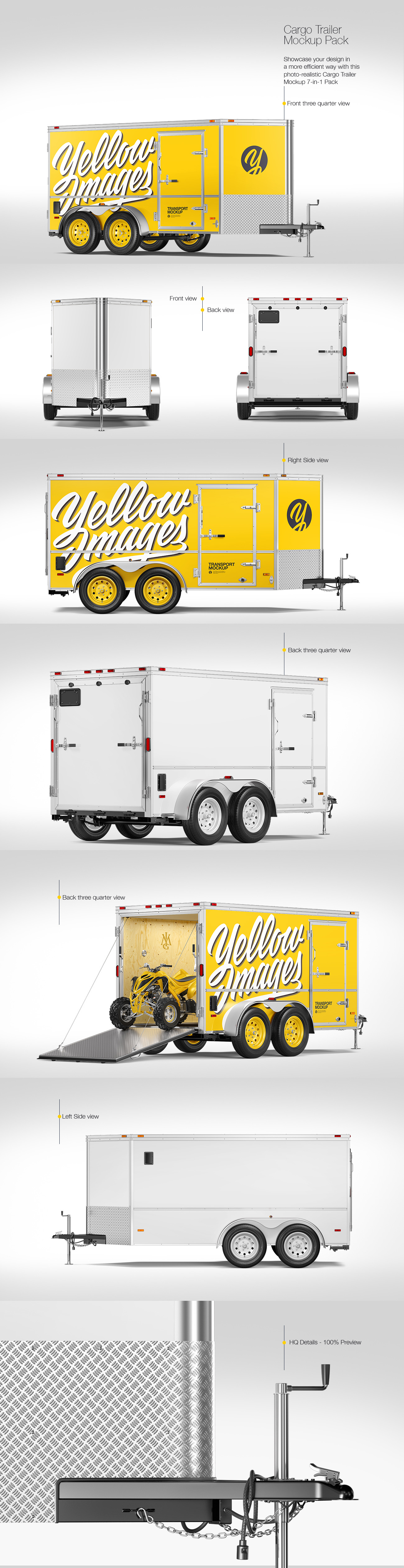 Cargo Trailer Mockup Pack Cargo Trailer Mockup Pack