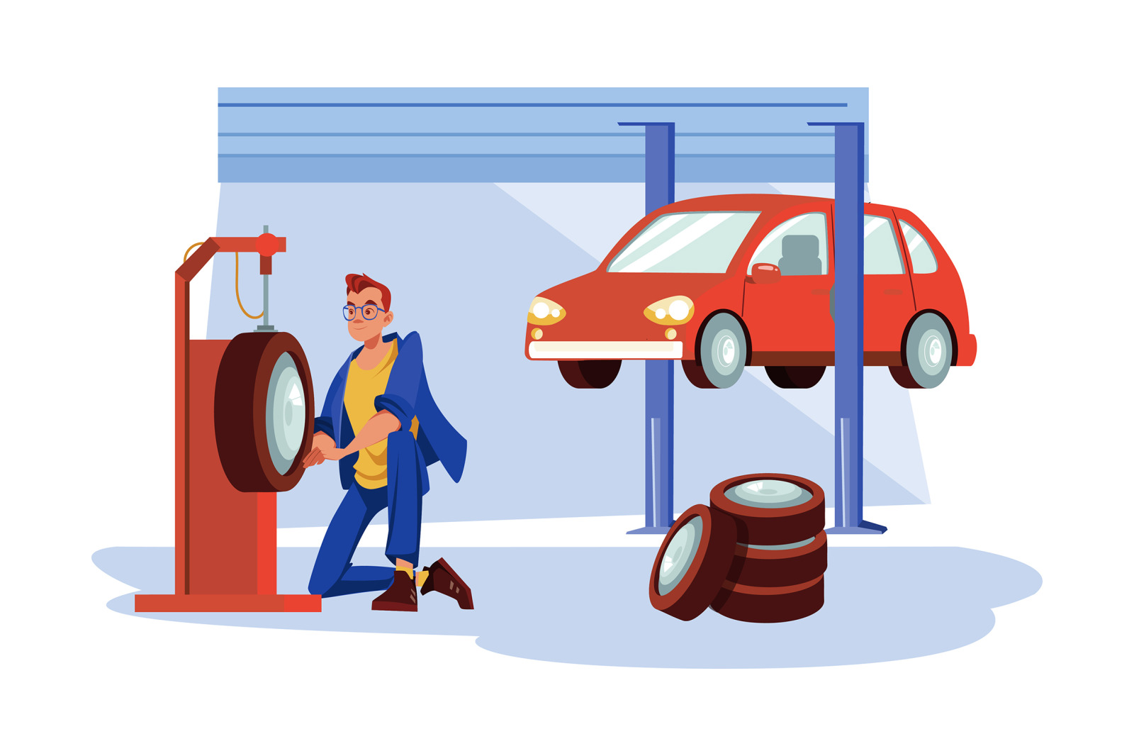 M484_Auto Service Illustrations M484_Auto Service Illustrations