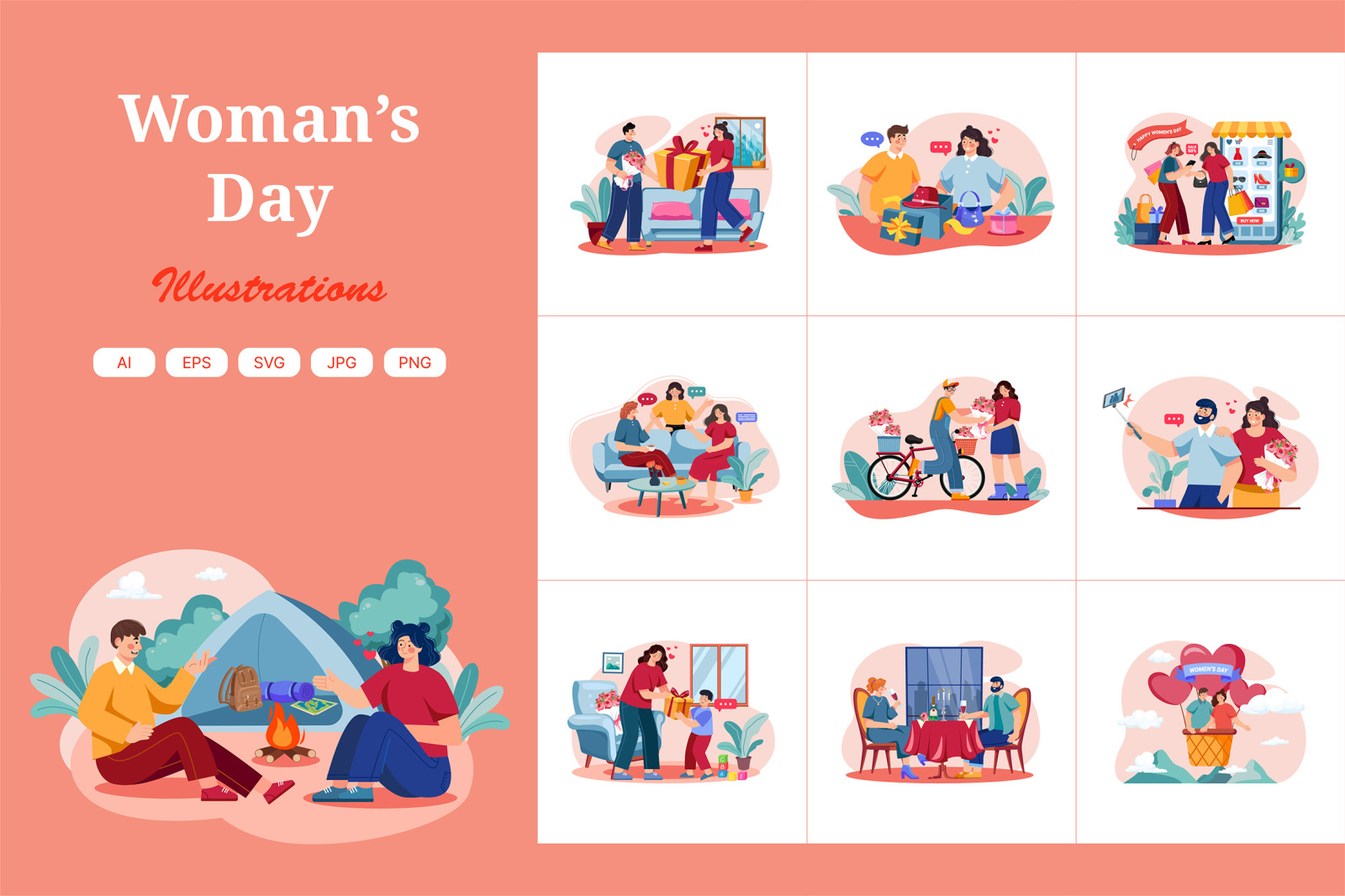 M515_Woman’s Day Illustration Pack