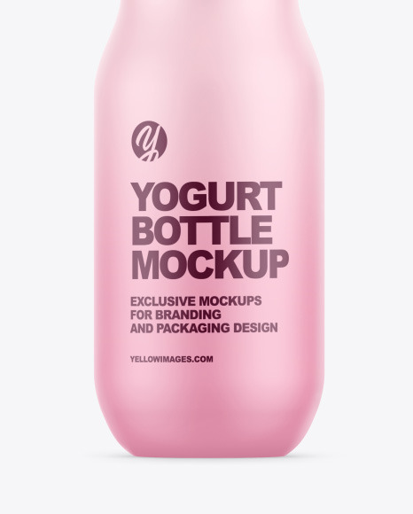 Matte Yogurt Bottle Mockup