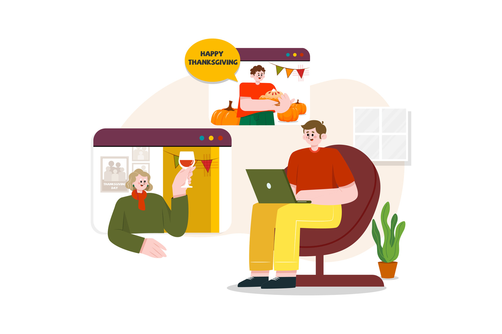 M517_ Thanksgiving Day Illustration Pack M517_ Thanksgiving Day Illustration Pack