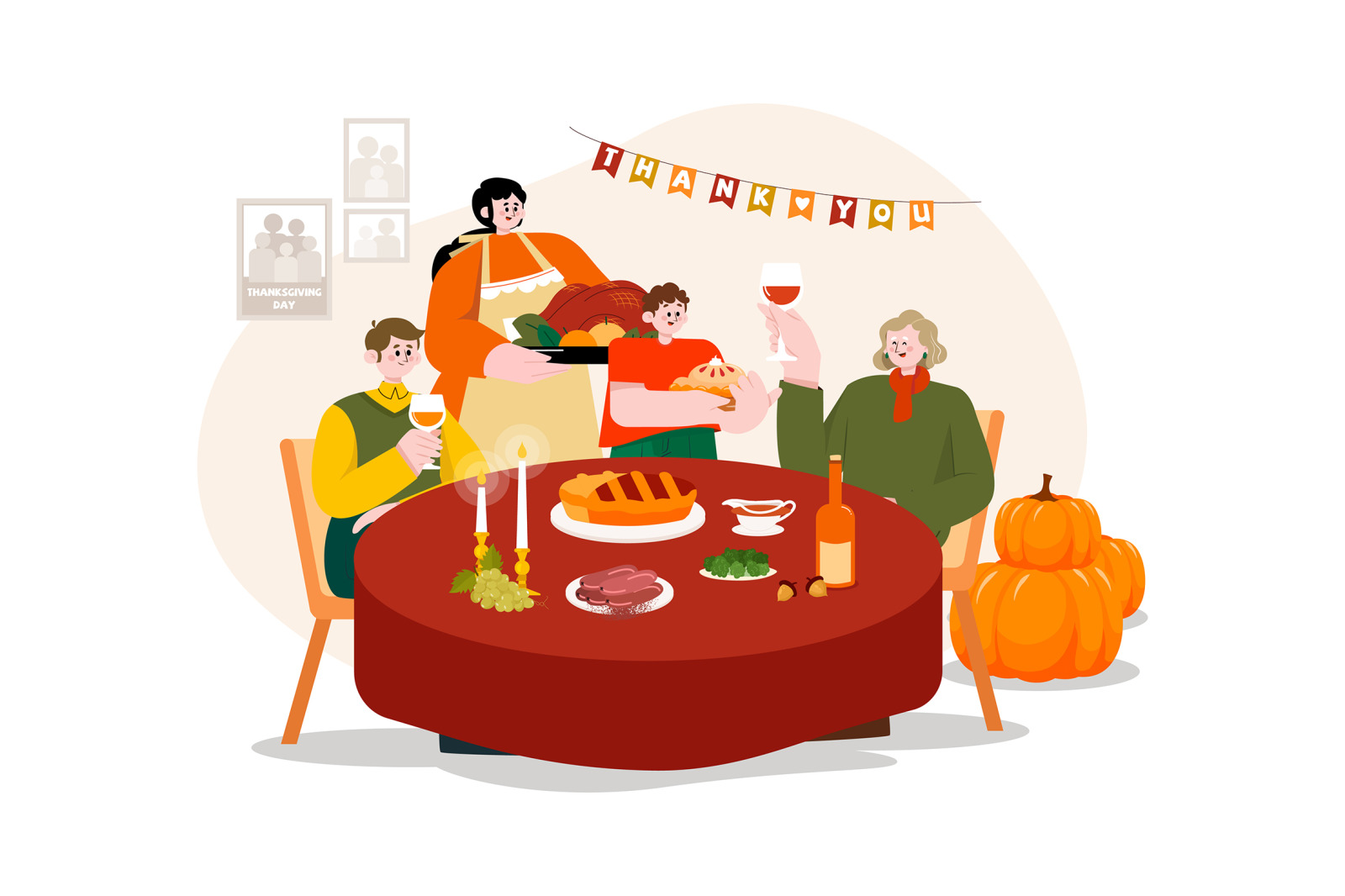 M517_ Thanksgiving Day Illustration Pack M517_ Thanksgiving Day Illustration Pack