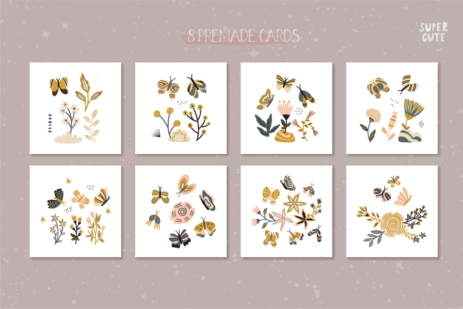 Cute Butterfly 120+ elements Cute Butterfly 120+ elements