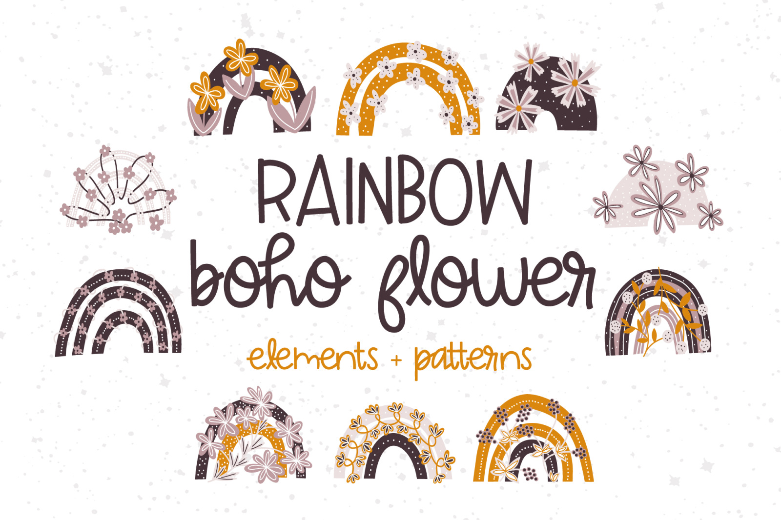 Rainbow boho flower collection Rainbow boho flower collection