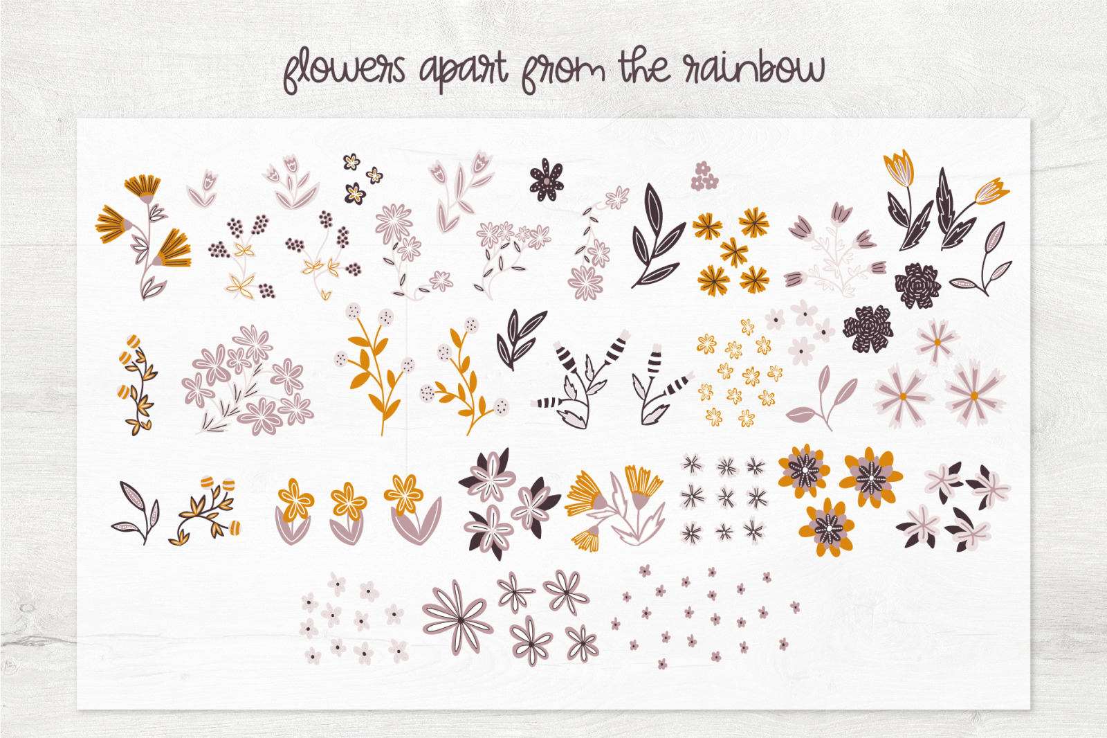 Rainbow boho flower collection Rainbow boho flower collection