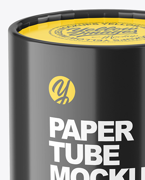 Glossy Paper Tube Mockup