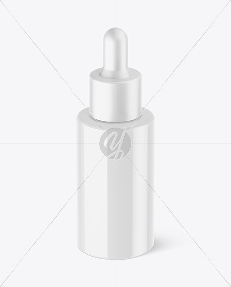 Glossy Dropper Bottle Mockup