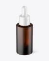 Frosted Amber Glass Dropper Bottle Mockup