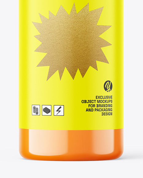 Carrot Juice Bottle Mockup