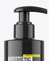 250ml Glossy Cosmetic Bottle w/ Pump Mockup