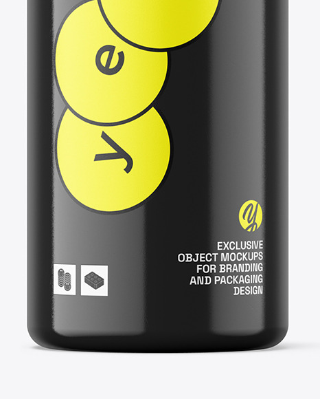 250ml Glossy Cosmetic Bottle w/ Pump Mockup