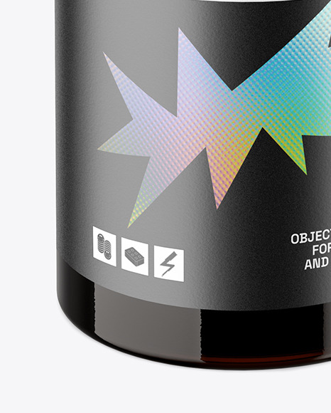 Dark Amber Glass Dropper Bottle Mockup Dark Amber Glass Dropper Bottle Mockup