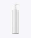 250ml Matte Cosmetic Bottle w/ Pump Mockup