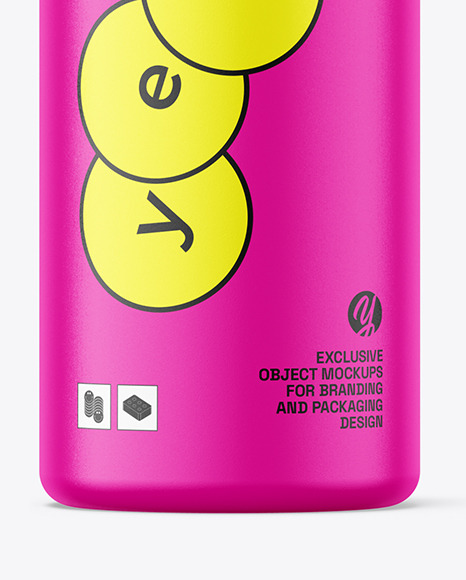 250ml Matte Cosmetic Bottle w/ Pump Mockup